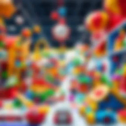 A vibrant display of educational toys at Akasya AVM.