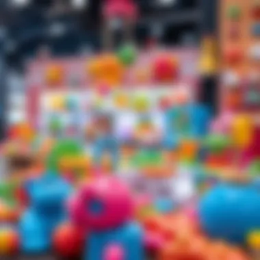A vibrant display of educational toys for infants at Akbatı Shopping Center