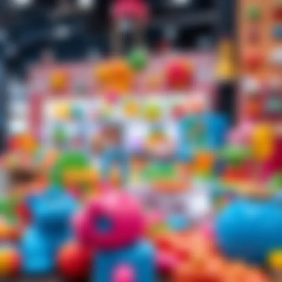 A vibrant display of educational toys for infants at Akbatı Shopping Center