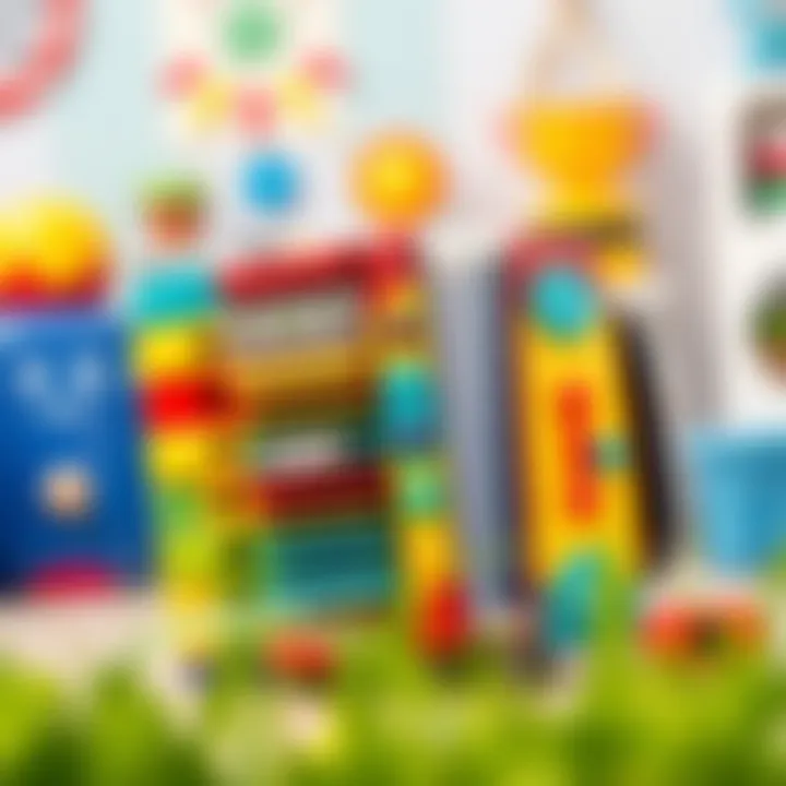 Colorful accordion toy displayed in a playful environment