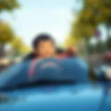 Child enjoying a ride in an electric car