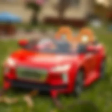 Safety features of an electric car for kids highlighted