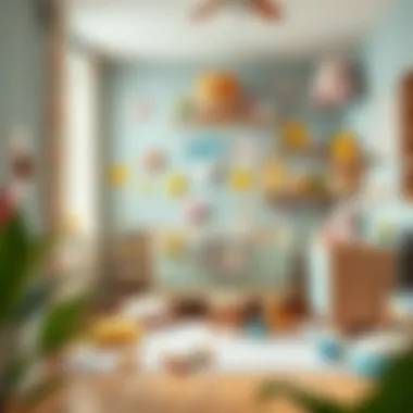 A cozy nursery setting filled with baby essentials