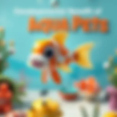 Infographic highlighting the developmental benefits of aqua pets