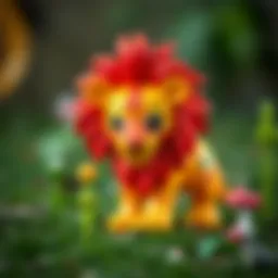 Colorful and engaging lion toy for children's development