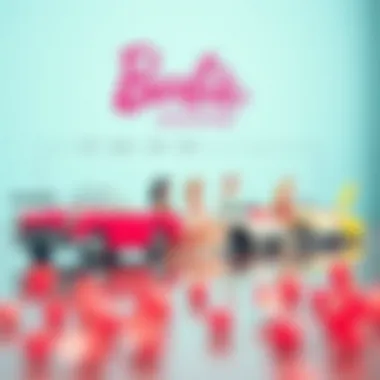 A timeline graphic illustrating the evolution of Barbie car designs over the years