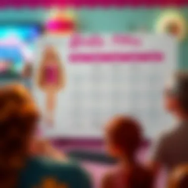 An analysis chart depicting age-appropriate content in Barbie films for parents.