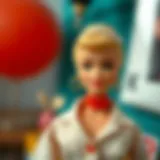 A vintage Barbie doll showcasing early 1960s fashion