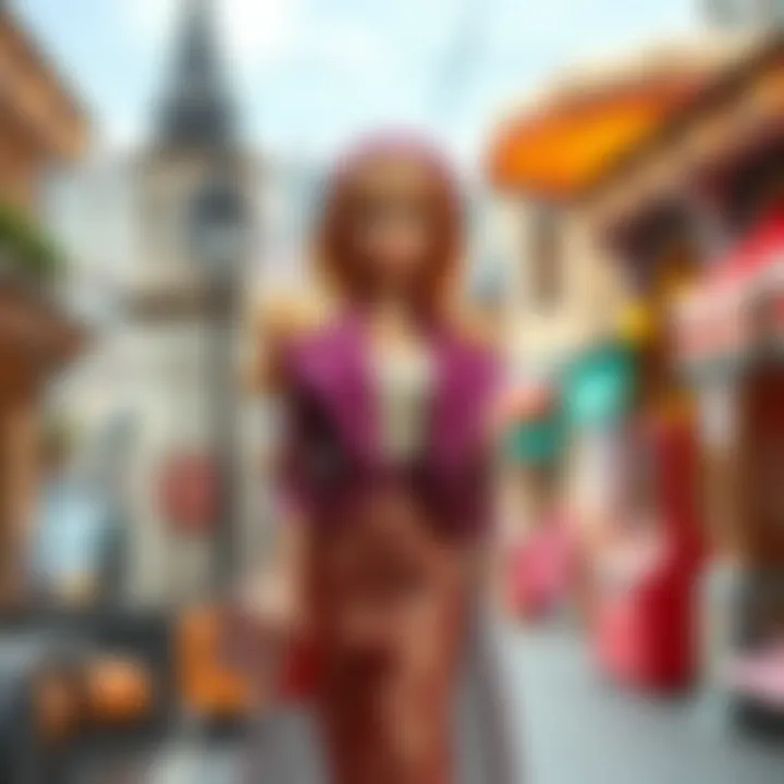 The Historical Journey of Barbie Within Istanbul's Cultural Landscape Artistic representation of Barbie's historical evolution within Istanbul's culture