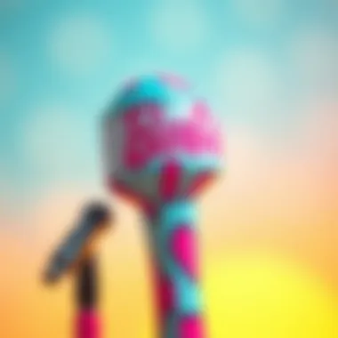 Vibrant Barbie Microphone Colorful Barbie microphone with vibrant design
