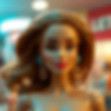 A thought-provoking graphic on the societal implications of multiple Barbie representations