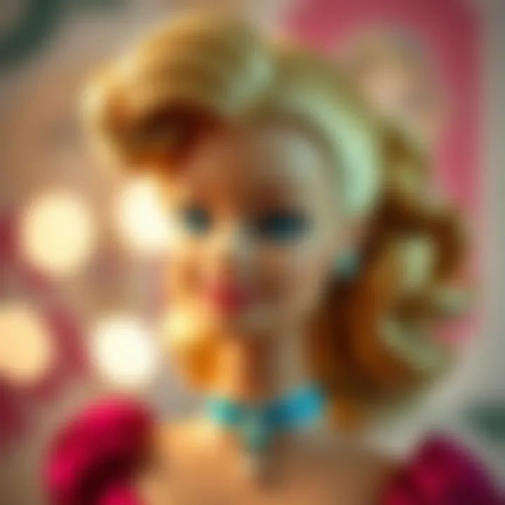 Vintage Barbie Design A vintage Barbie doll showcasing the classic design from the past.