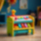 Colorful baby piano stimulating early musical interaction