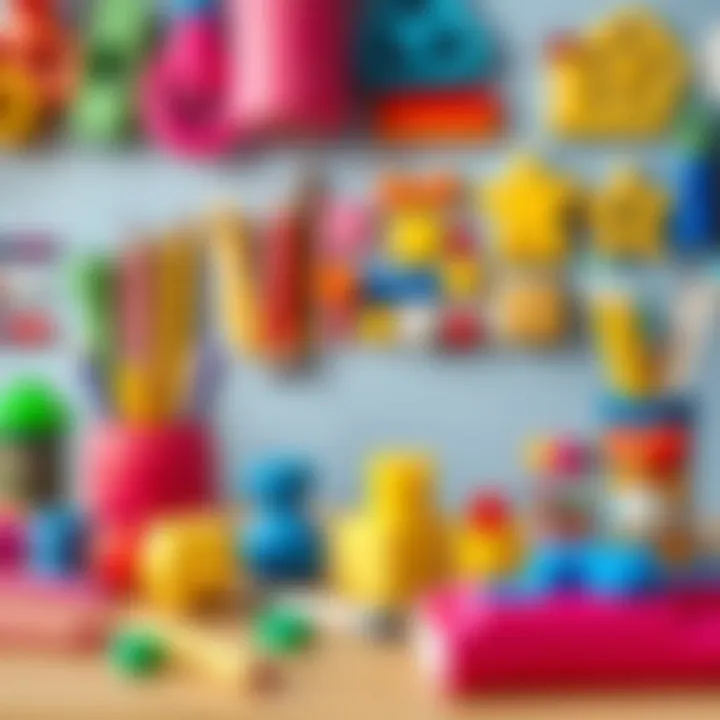 Creative art supplies encouraging fine motor skills