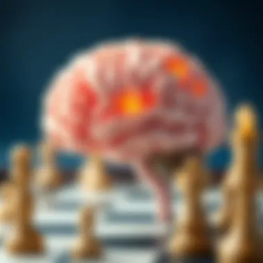 Brain and Memory in Chess A brain illustration highlighting memory areas associated with chess