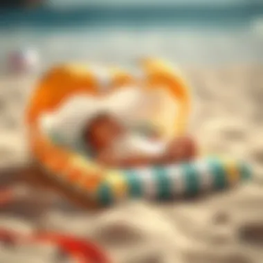 Stylish Beach Mattress for Infants Stylish beach mattress for infants providing comfort