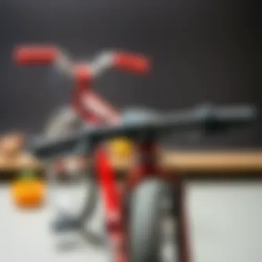 Close-up of bicycle components showcasing quality and safety features