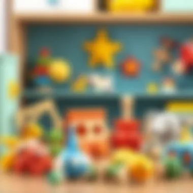 A variety of educational toys designed for one-year-olds