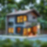 Contemporary block house with eco-friendly design