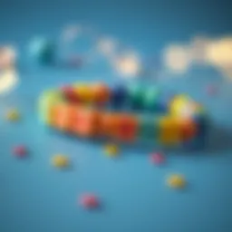 Colorful bead bracelet with letters spelling a name