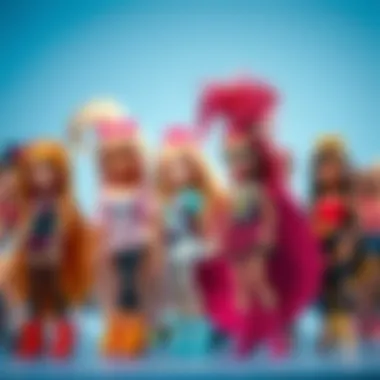 A vibrant collection of Bratz dolls highlighting individuality