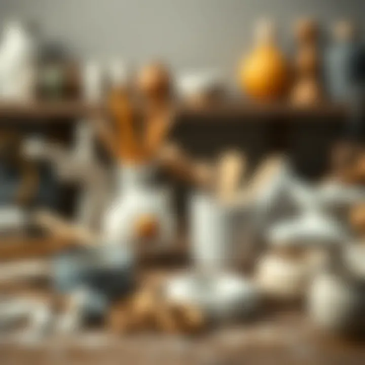A variety of ceramic tools and materials