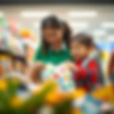 Collaborative Choices: Parents and Kids Selecting the Right Bag Parent and child choosing the right bag together