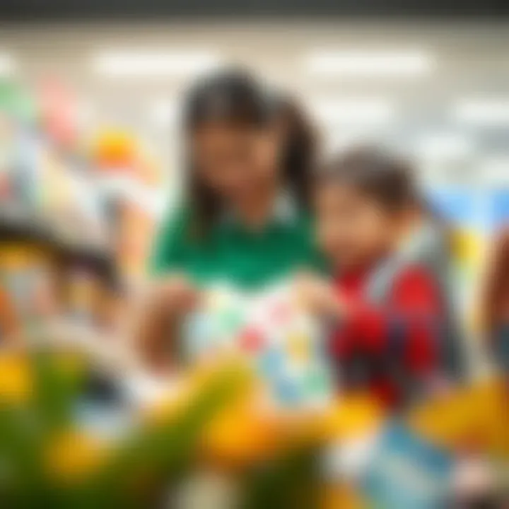 Collaborative Choices: Parents and Kids Selecting the Right Bag Parent and child choosing the right bag together