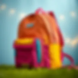 Stylish children's backpack in vibrant colors