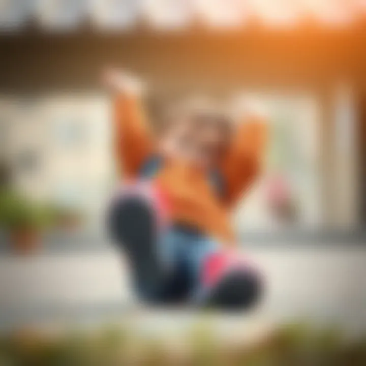 Child happily wearing stylish pisi pisi shoes