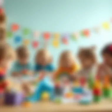 Creative Projects with Rainbow Paper Children engaging in creative projects using rainbow paper