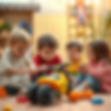 Children engaging in active play