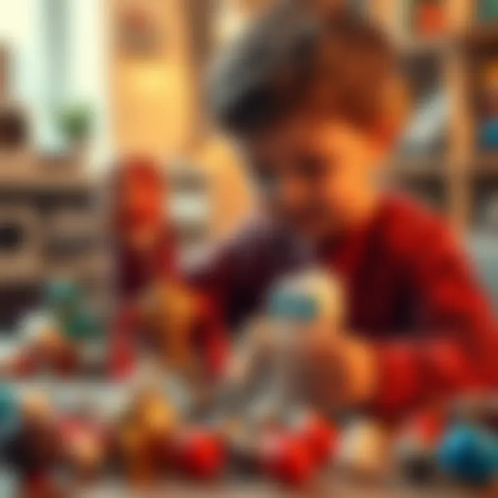 Creative Play with Vacuum Molecular Toys Child engaged in play with vacuum molecular toys, demonstrating creative learning.