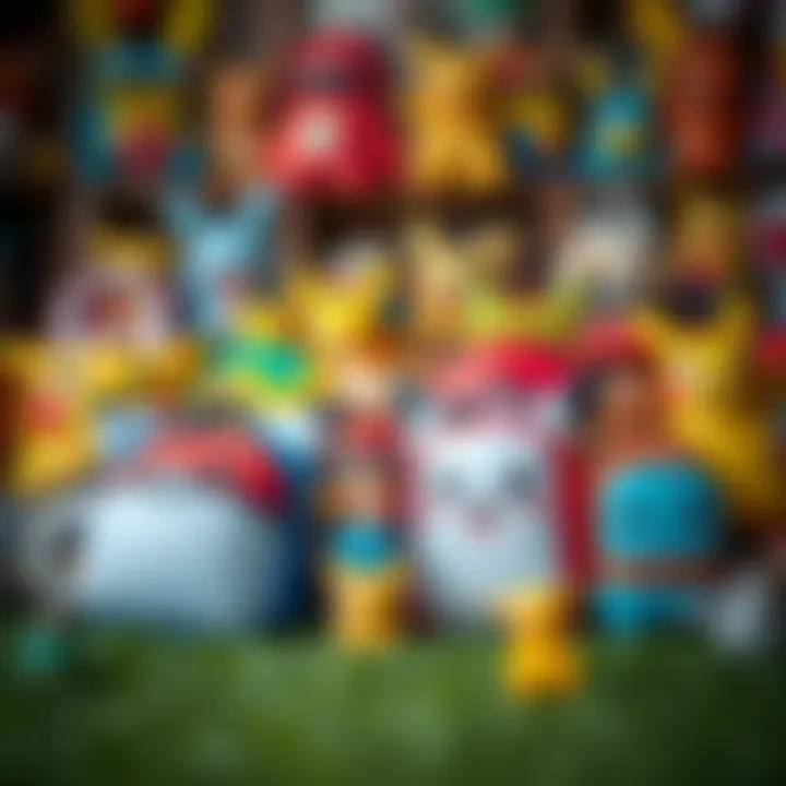 Diverse Pokemon Bag Collection A collection of various Pokemon bags displayed aesthetically