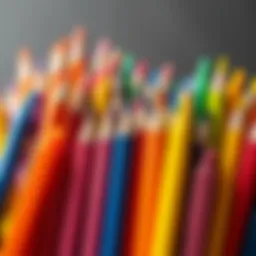 A vibrant array of colorful felt-tip pens arranged artistically