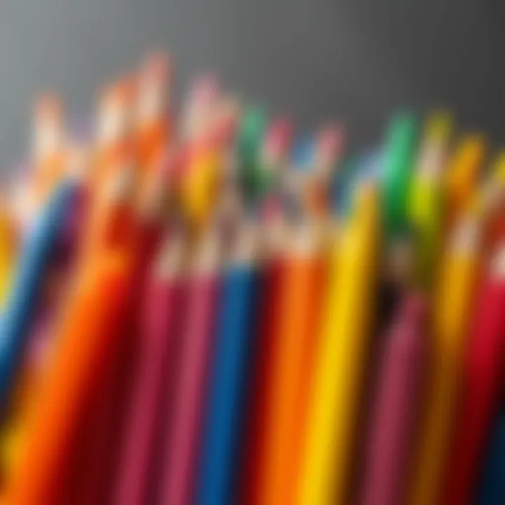 A vibrant array of colorful felt-tip pens arranged artistically