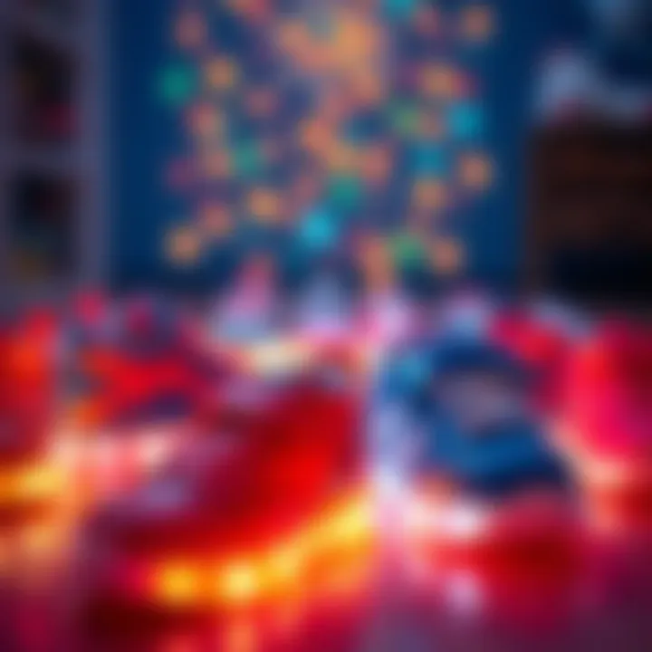 Colorful selection of boys' light-up shoes