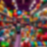 Vibrant Toy Showcase Colorful toy display in a children's store