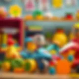 Colorful toys promoting motor skills