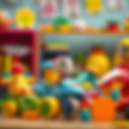 Colorful toys promoting motor skills