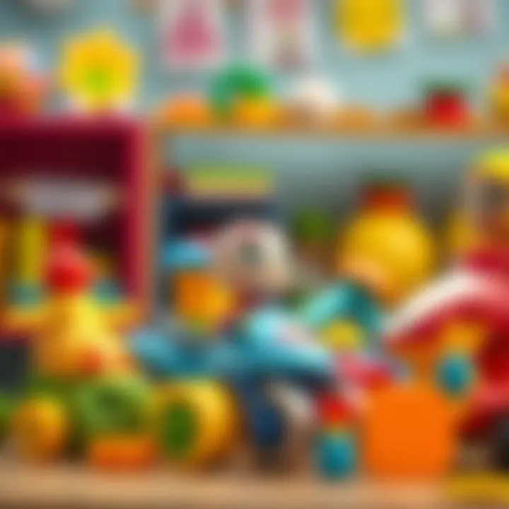 Colorful toys promoting motor skills