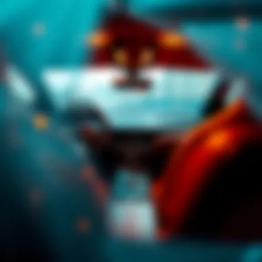 Interior view of a luxury sports car emphasizing cutting-edge technology