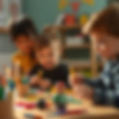 Children engaged in a creative arts and crafts session