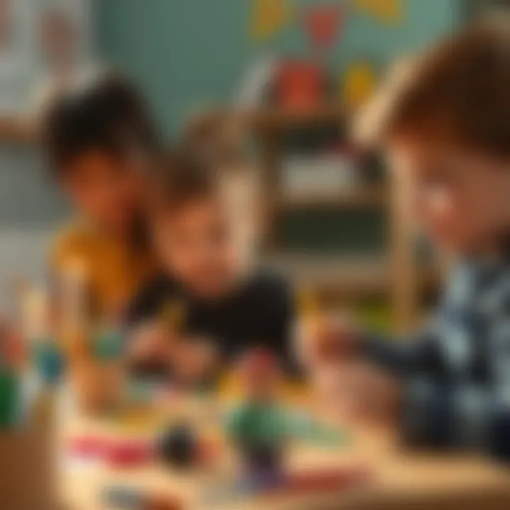 Children engaged in a creative arts and crafts session