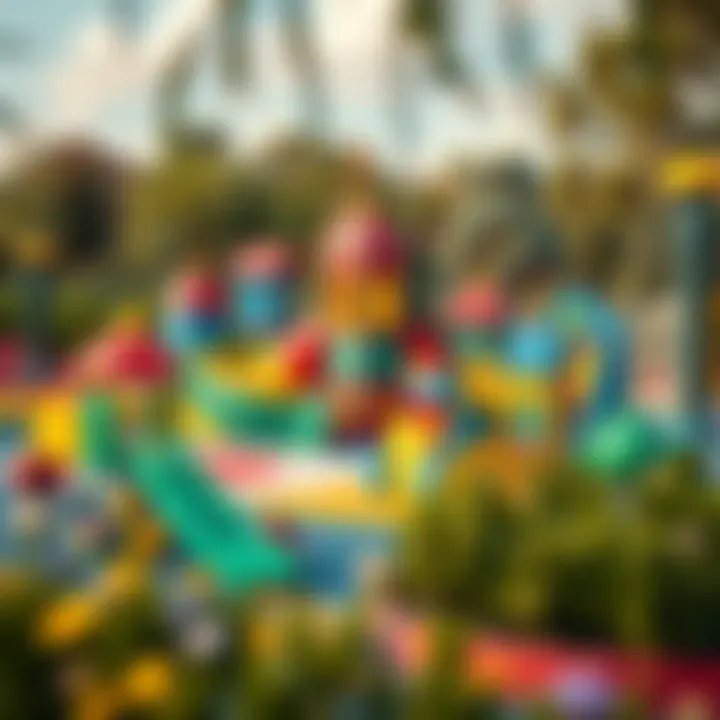 Colorful playground filled with imaginative play structures