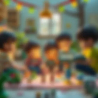 Kids engaging in a storytelling session, enhancing creativity