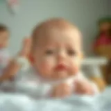 A baby crying in a comforting environment