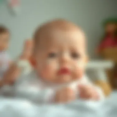 A baby crying in a comforting environment