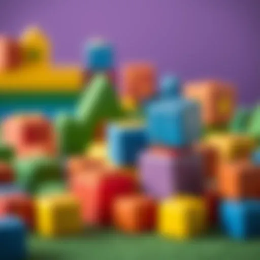 Colorful cubes promoting creativity and independent learning