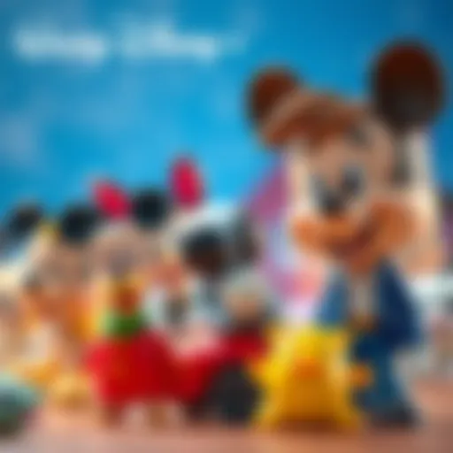 A diverse range of animated characters from Disney Plus content